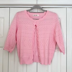 Grace Karin Women's Lightweight Crochet Cropped Cardigan Sweater Size Medium